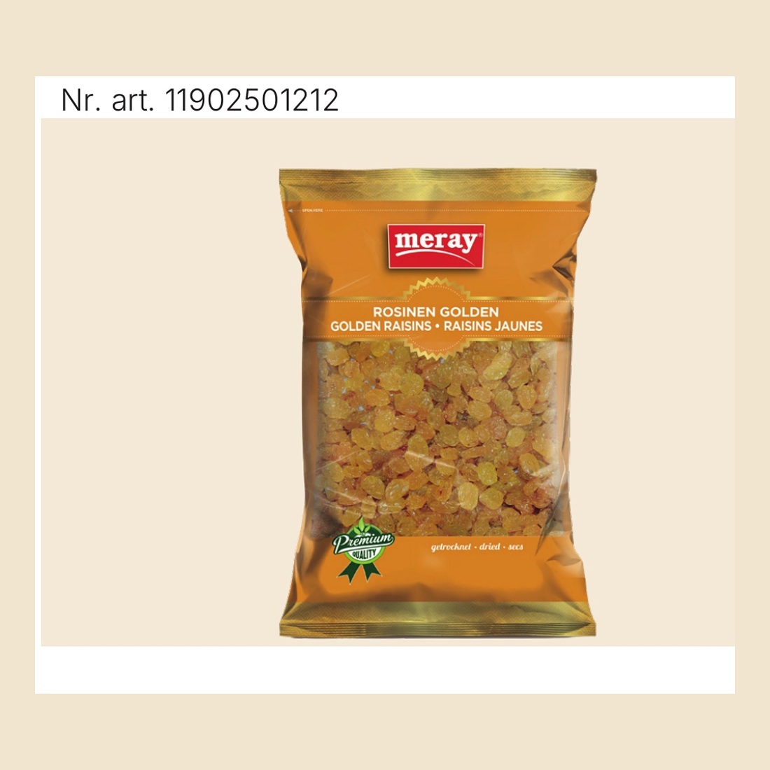Ambalaj Meray pentru Stafide aurii Jumbo